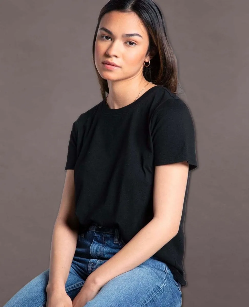 Aiden Short Sleeve Black Tee