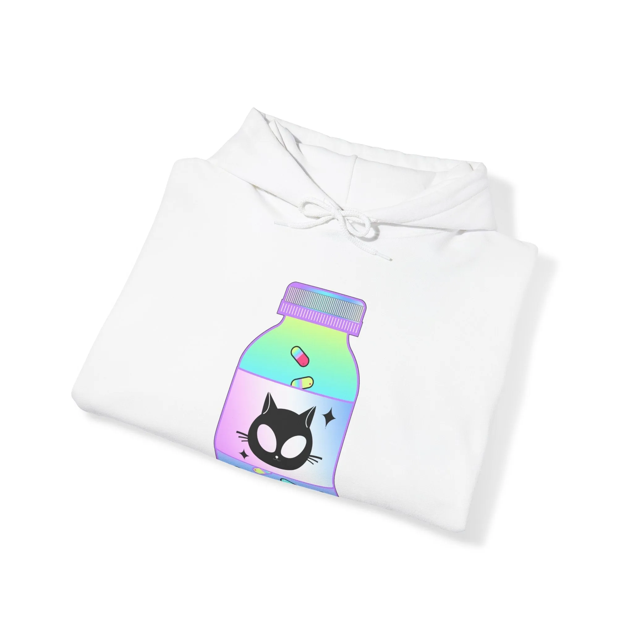 Alien Cat Chill Pill Unisex Hoodie