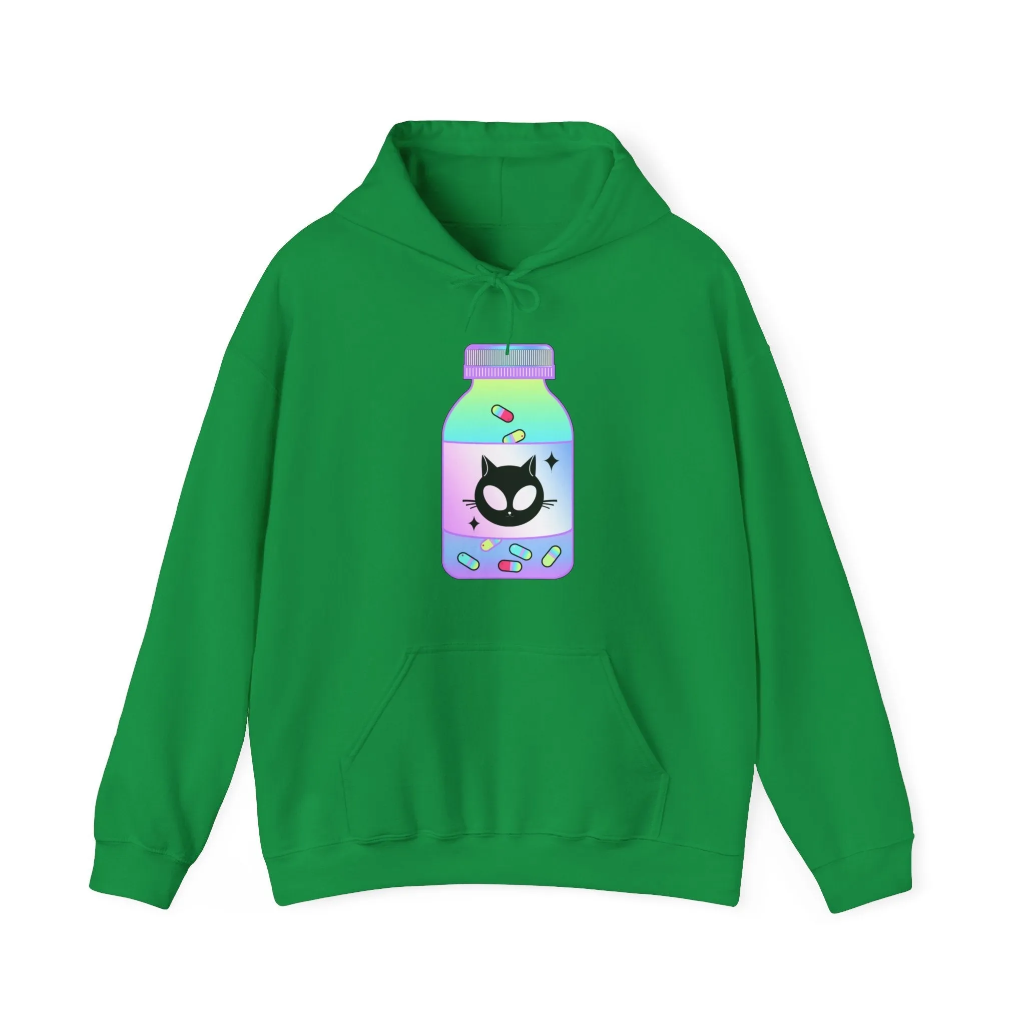Alien Cat Chill Pill Unisex Hoodie