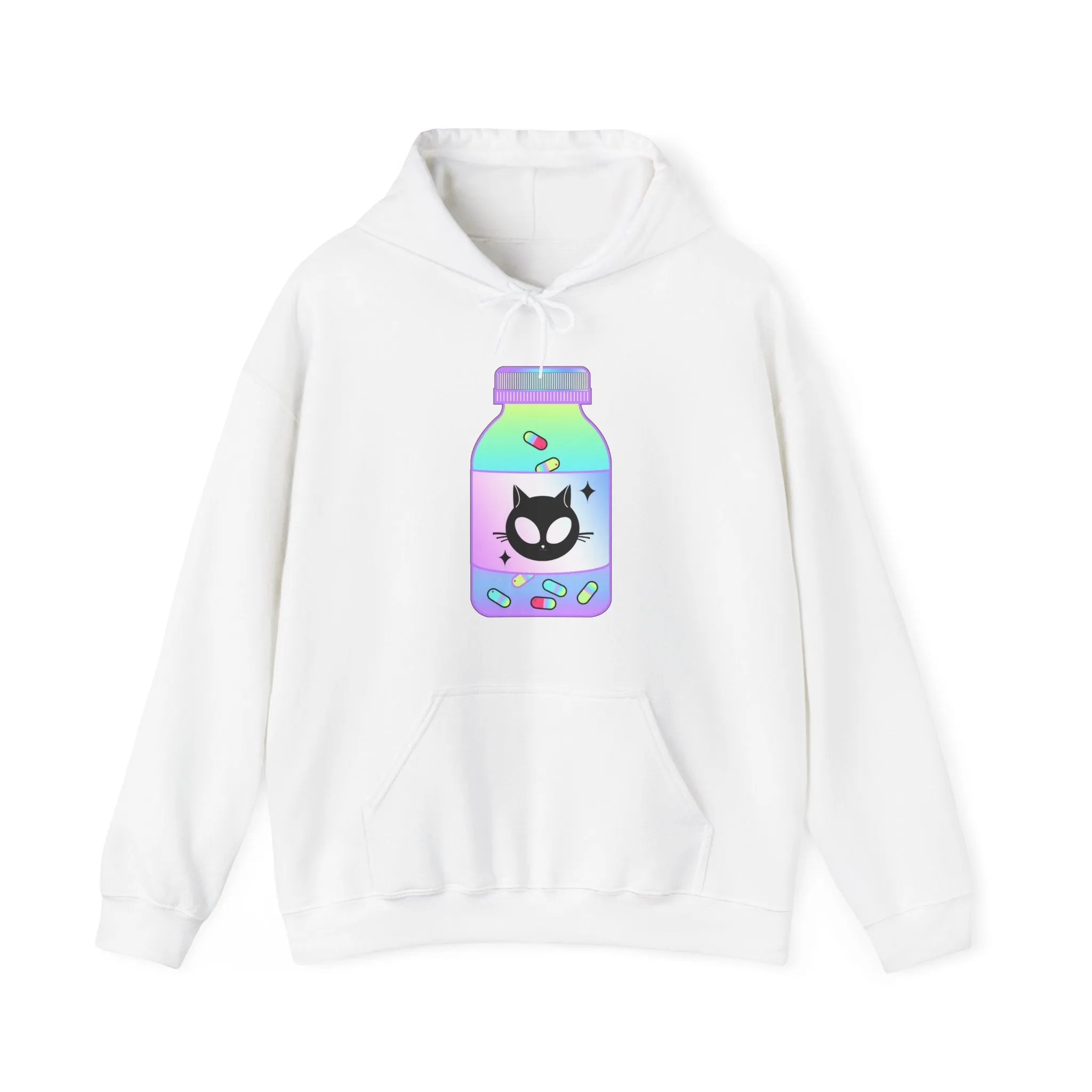 Alien Cat Chill Pill Unisex Hoodie