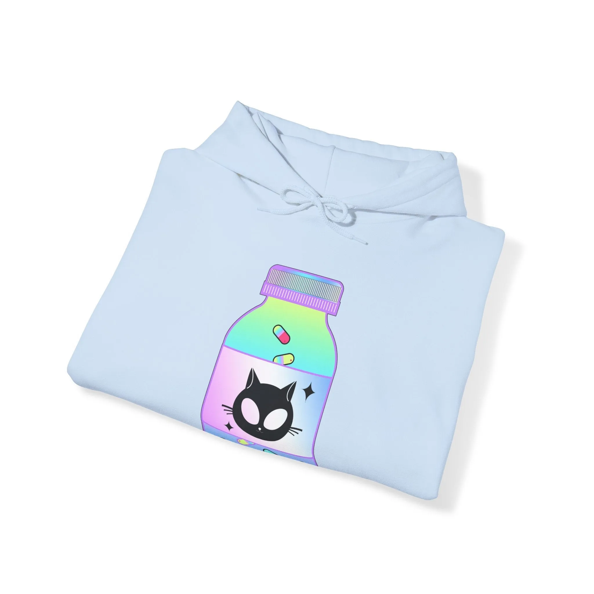 Alien Cat Chill Pill Unisex Hoodie