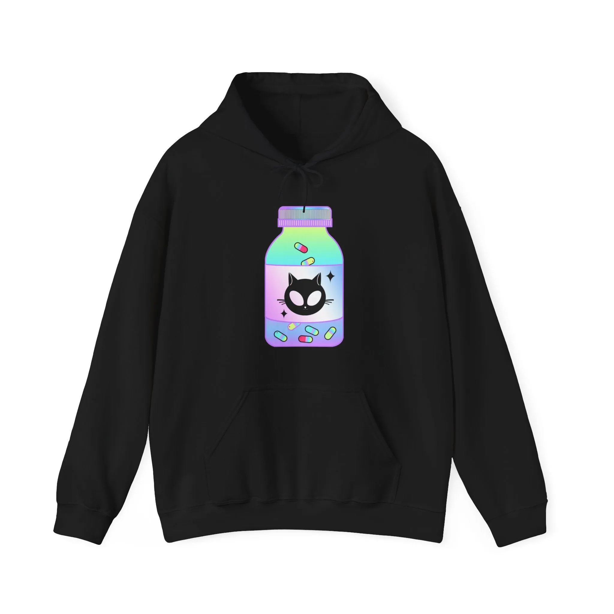 Alien Cat Chill Pill Unisex Hoodie