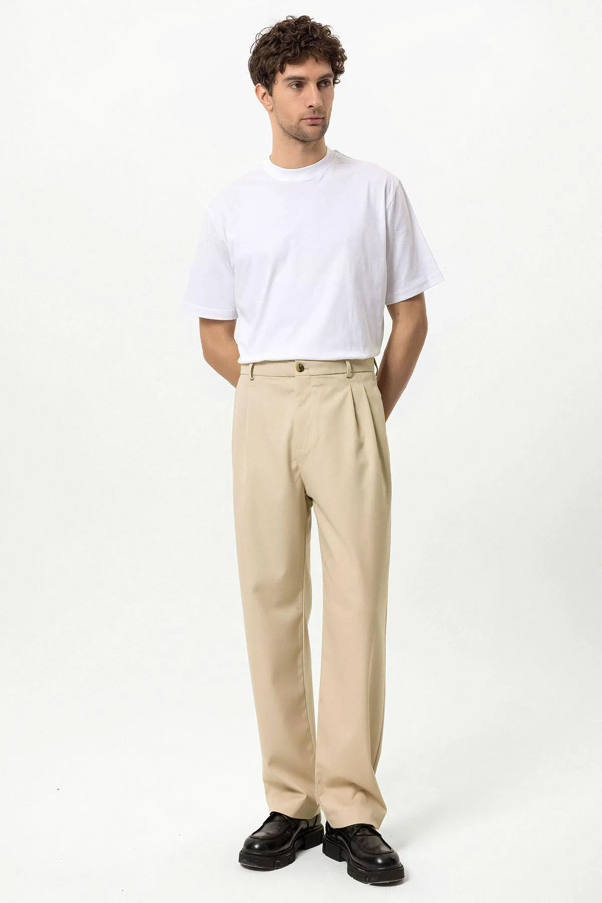 ANT High Waist Pleated Comfortable Fit Men's Trousers - Parsippany-Troy Hills
