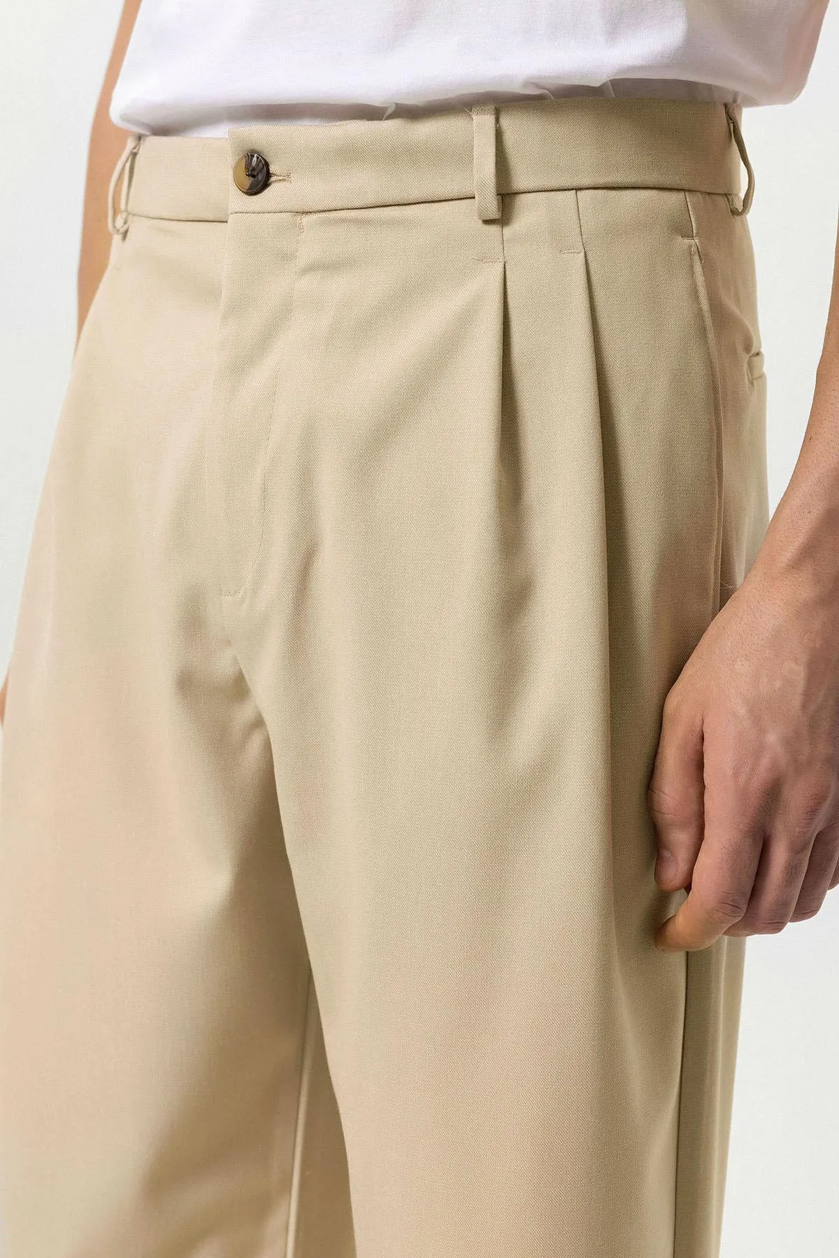 ANT High Waist Pleated Comfortable Fit Men's Trousers - Parsippany-Troy Hills