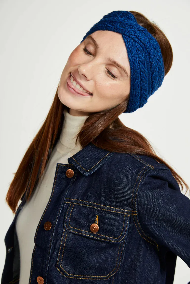 Aran - Headband - Deep Blue