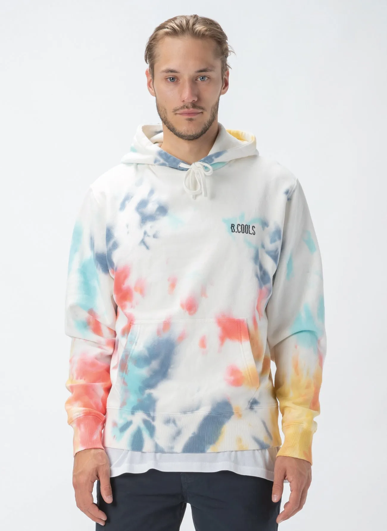 B.Cools Ripple Hood Sweatshirt Tie Dye