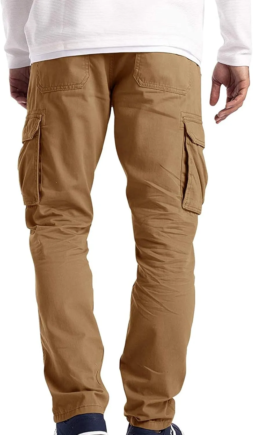 Big and Tall Sweatpants for Men Pocket Full Pants Elastic Waist Trousers Mens Business Casual Pants Work Sports Cargo