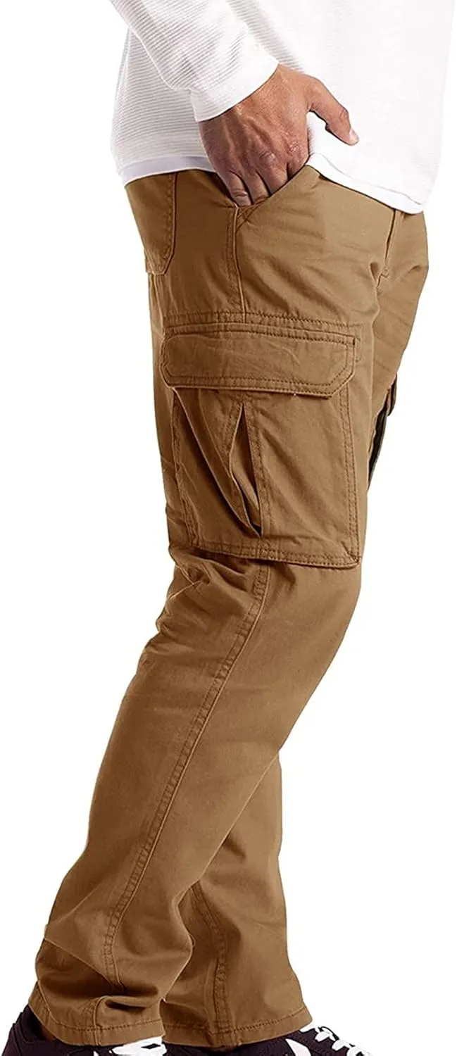 Big and Tall Sweatpants for Men Pocket Full Pants Elastic Waist Trousers Mens Business Casual Pants Work Sports Cargo