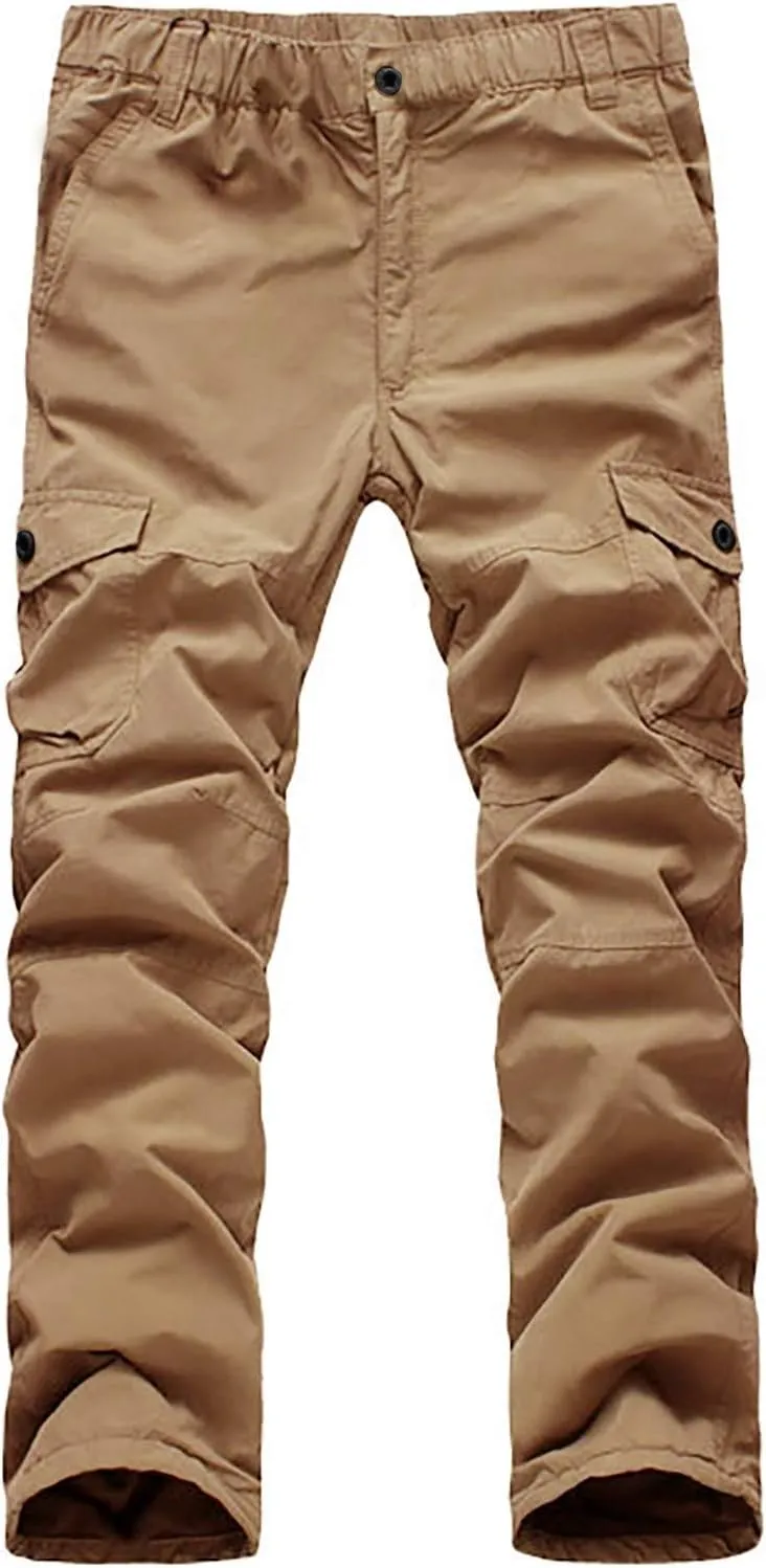 Big and Tall Sweatpants for Men Pocket Full Pants Elastic Waist Trousers Mens Business Casual Pants Work Sports Cargo