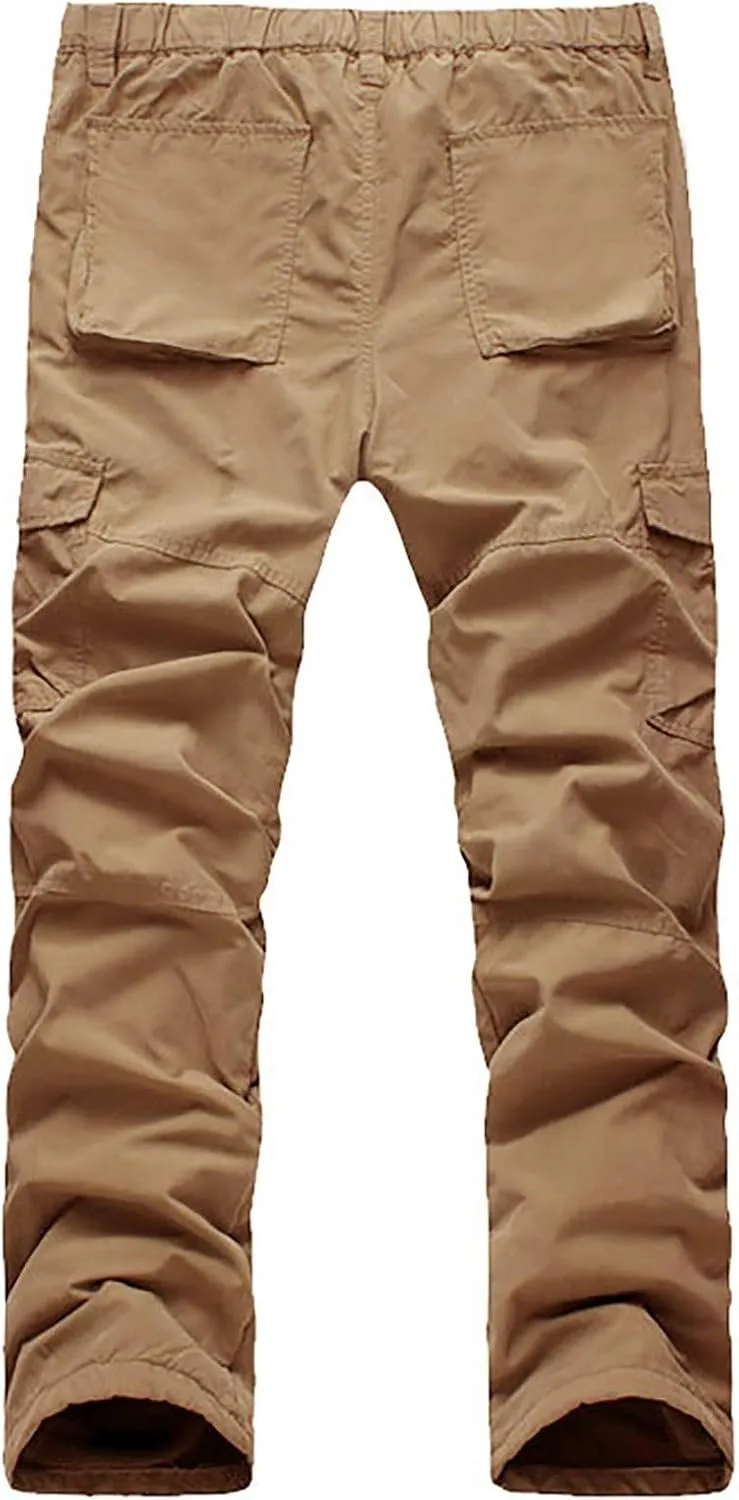 Big and Tall Sweatpants for Men Pocket Full Pants Elastic Waist Trousers Mens Business Casual Pants Work Sports Cargo