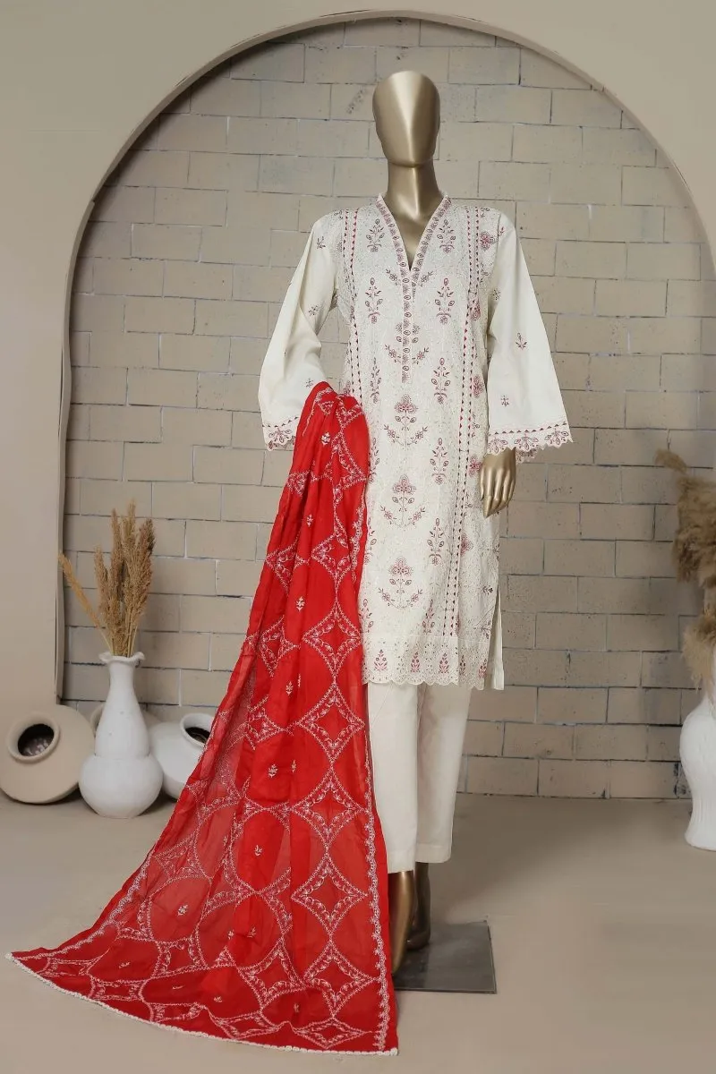 Bin Saeed Lawn Chikankari 3 Piece Suit BIN68