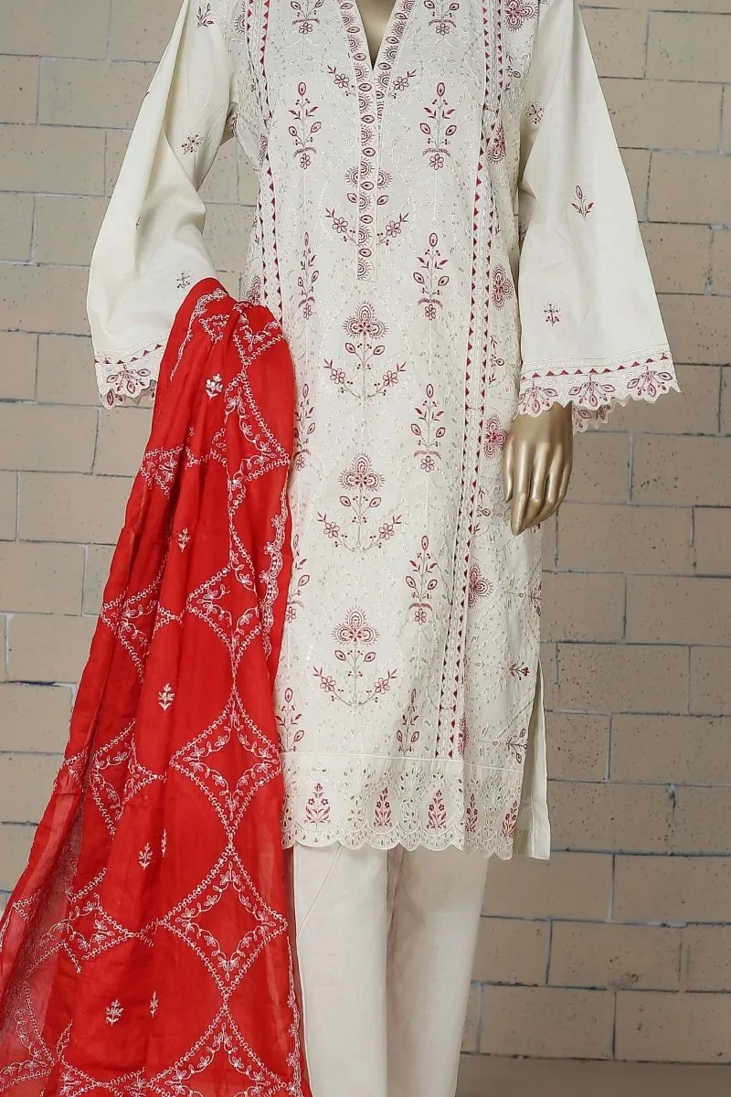 Bin Saeed Lawn Chikankari 3 Piece Suit BIN68