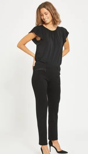 Black Trousers Zip Pocket - Laurie