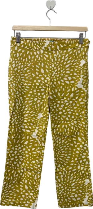 Boden Yellow Floral Print Trousers UK 6