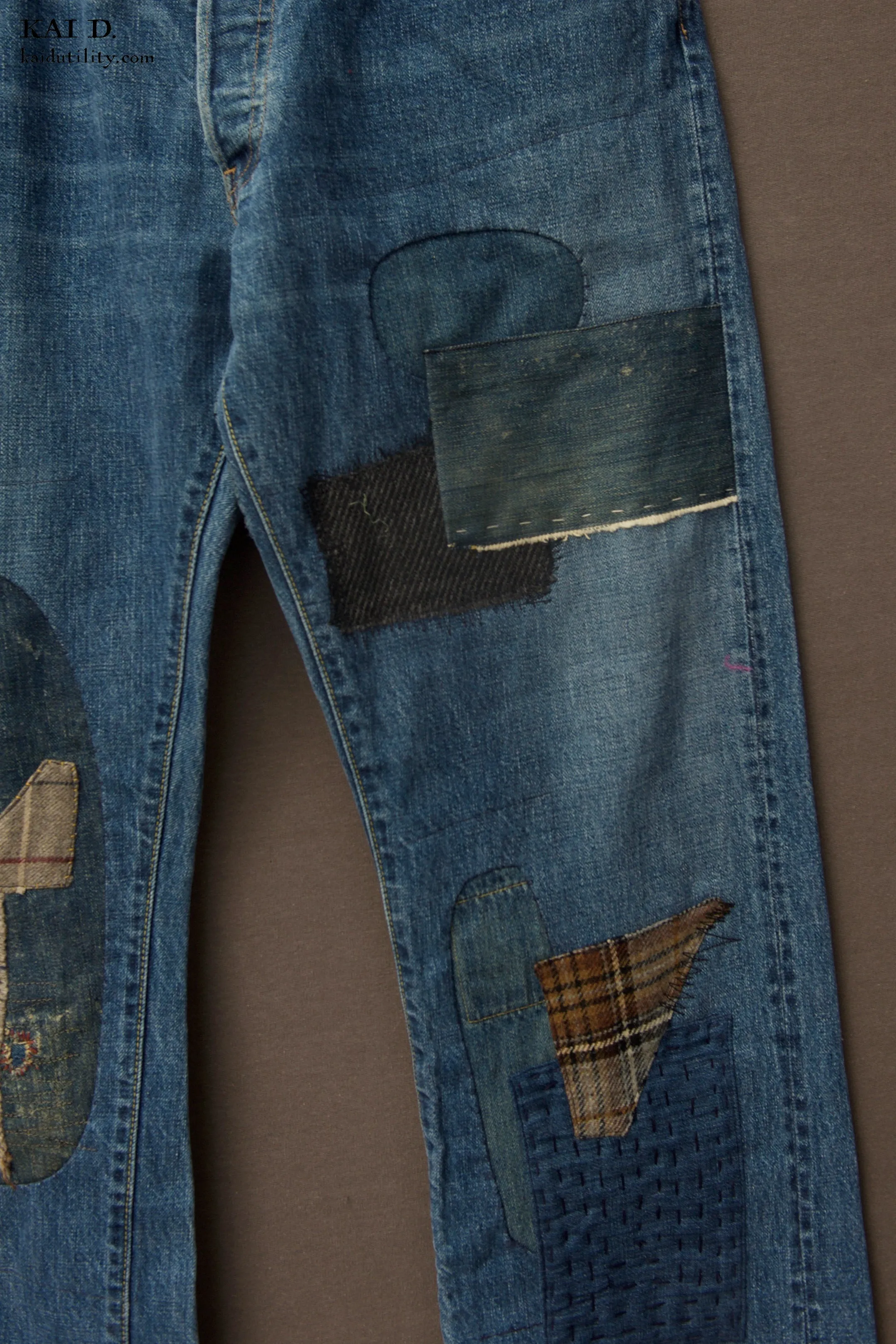 Boro Jeans - Faded Indigo - 34/35 (relaxed fit)