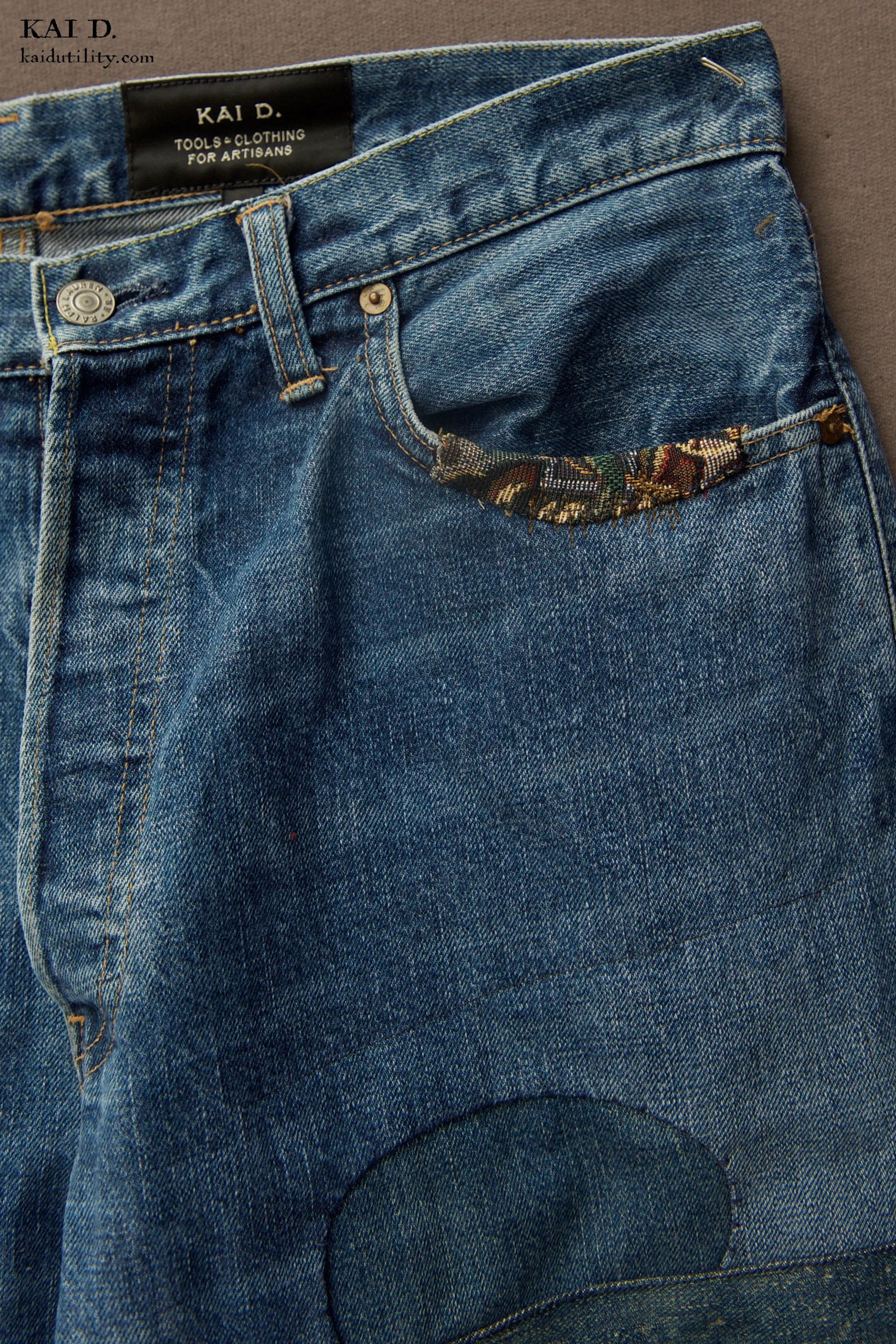 Boro Jeans - Faded Indigo - 34/35 (relaxed fit)