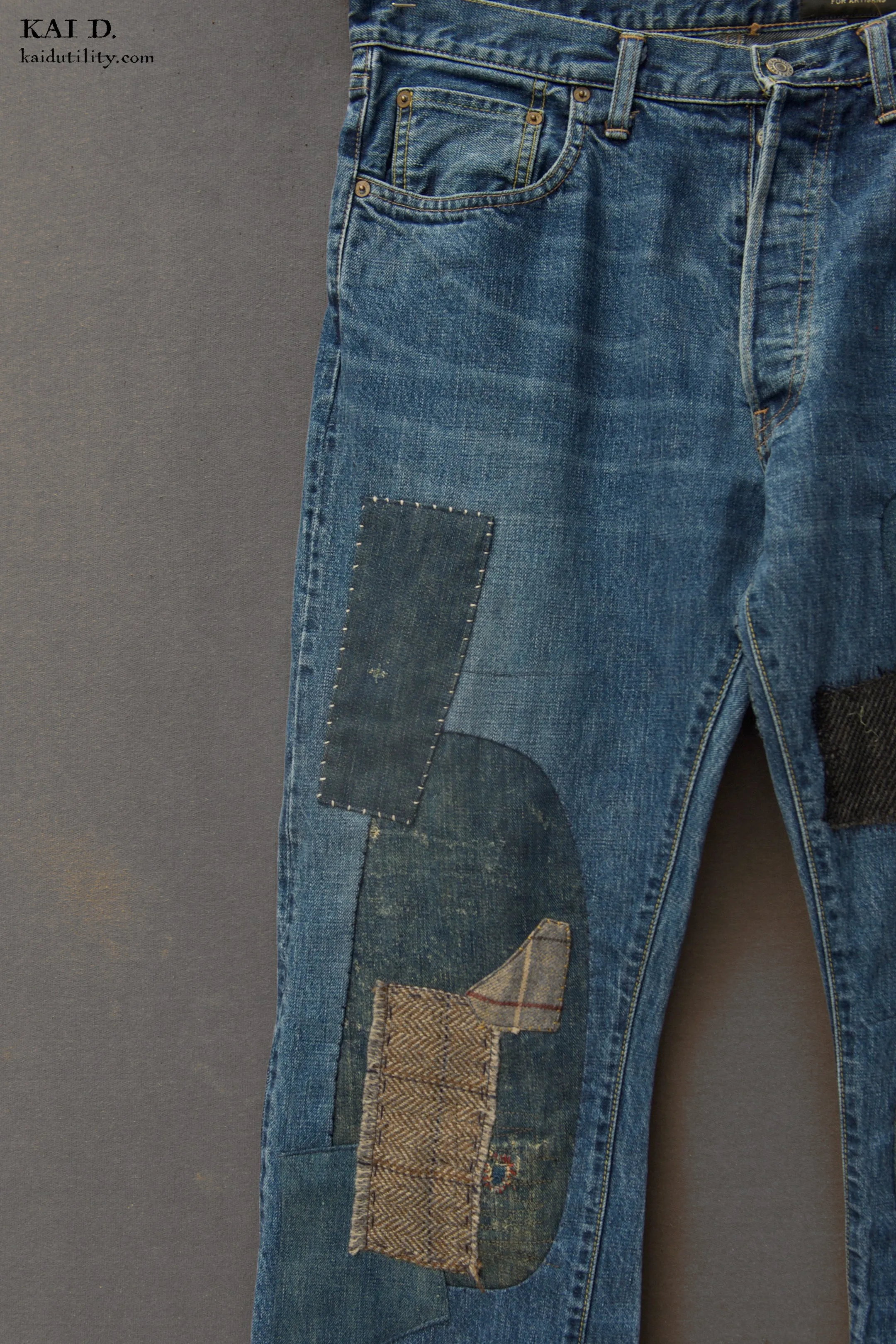 Boro Jeans - Faded Indigo - 34/35 (relaxed fit)