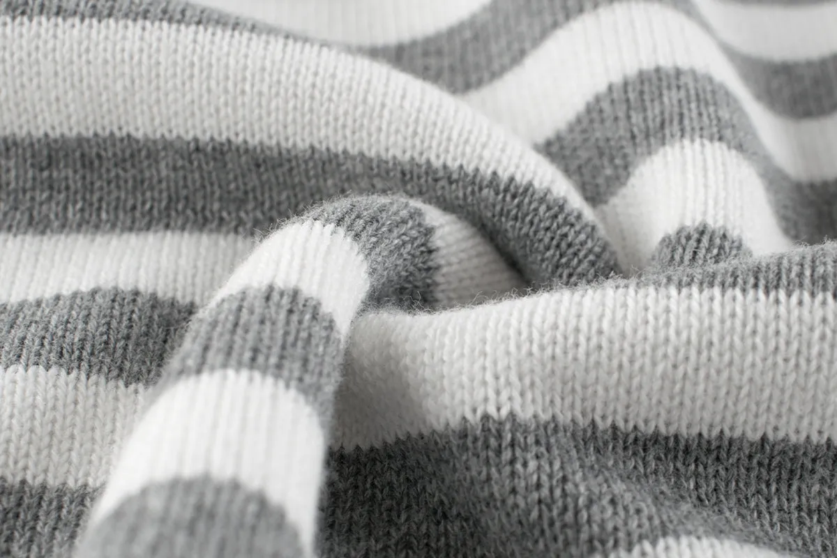 Boys Strips Contrast Colors Round Collar Knitwear by MyKids-USA™