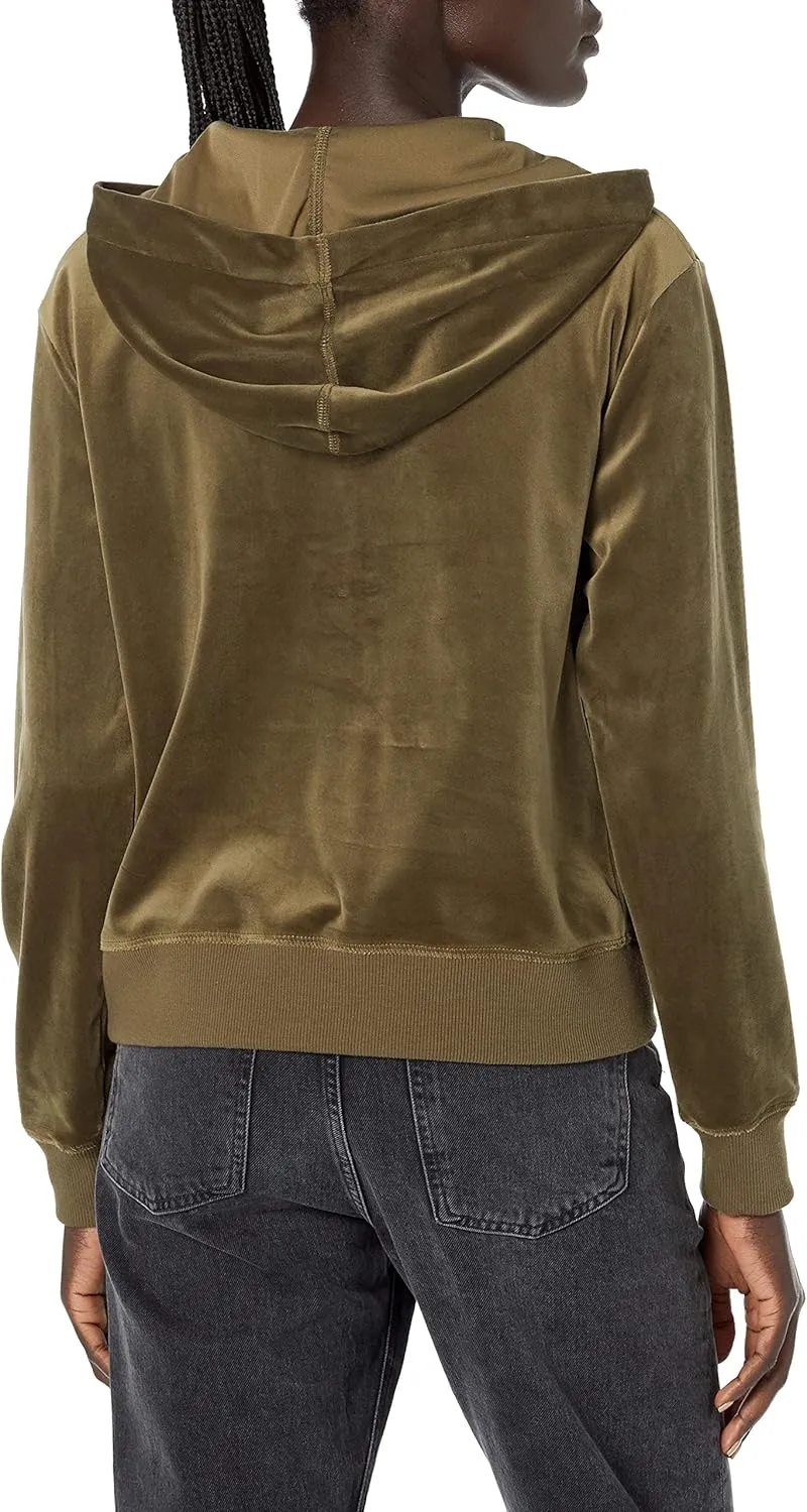 Calvin Klein Women's Soft Logo Comfortable Velour Everyday Sweatshirt