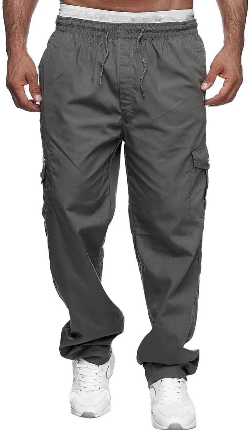 Cargo Pants for Men Big and Tall, Casual Pants Gym Workout Athletic Pants Mens Outdoors Jogger Pants Casual Athletic