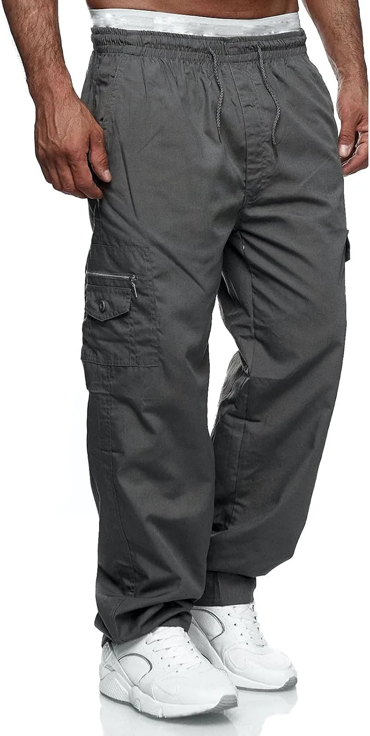 Cargo Pants for Men Big and Tall, Casual Pants Gym Workout Athletic Pants Mens Outdoors Jogger Pants Casual Athletic