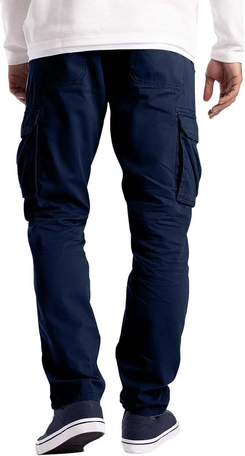 Cargo Pants for Men Relaxed Fit Mens Cargo Pants Running Men's Joggers Pants with Deep Zip Pockets Recycled Polyester