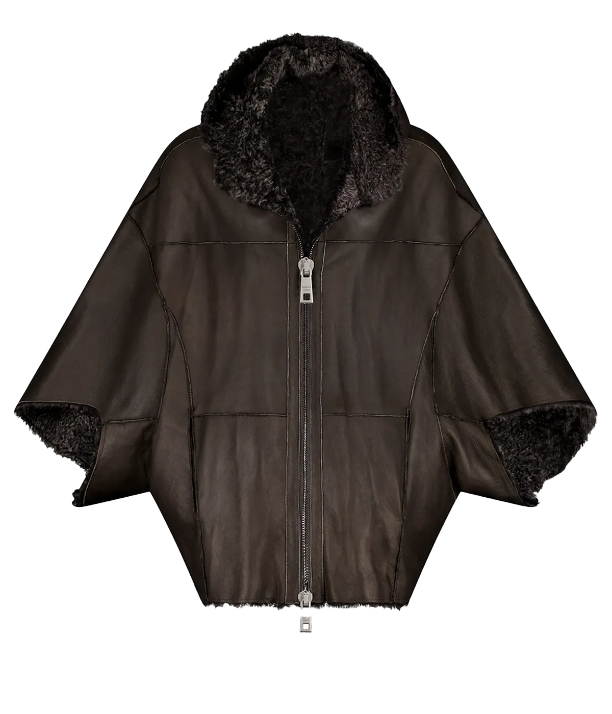 Catania Leather Jacket in Acero