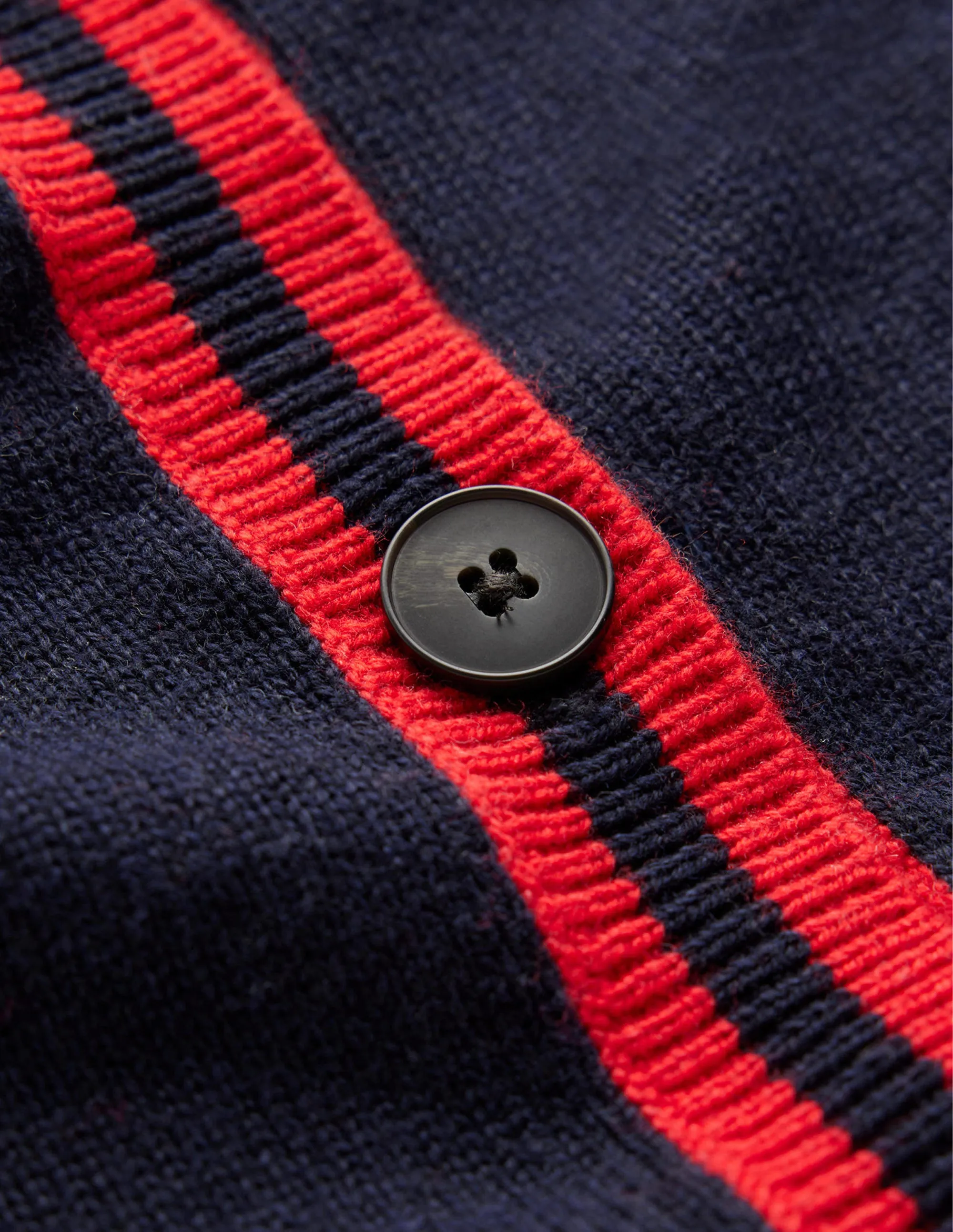 Cecily Button Back Jumper-Navy, Brand Stripe