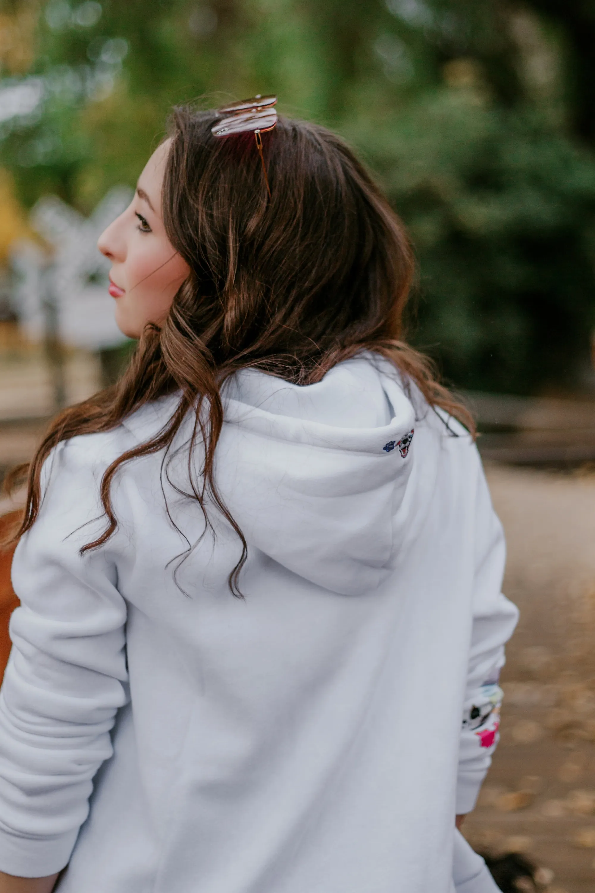 Cloud Haven Big Heart Signature Hoodie White