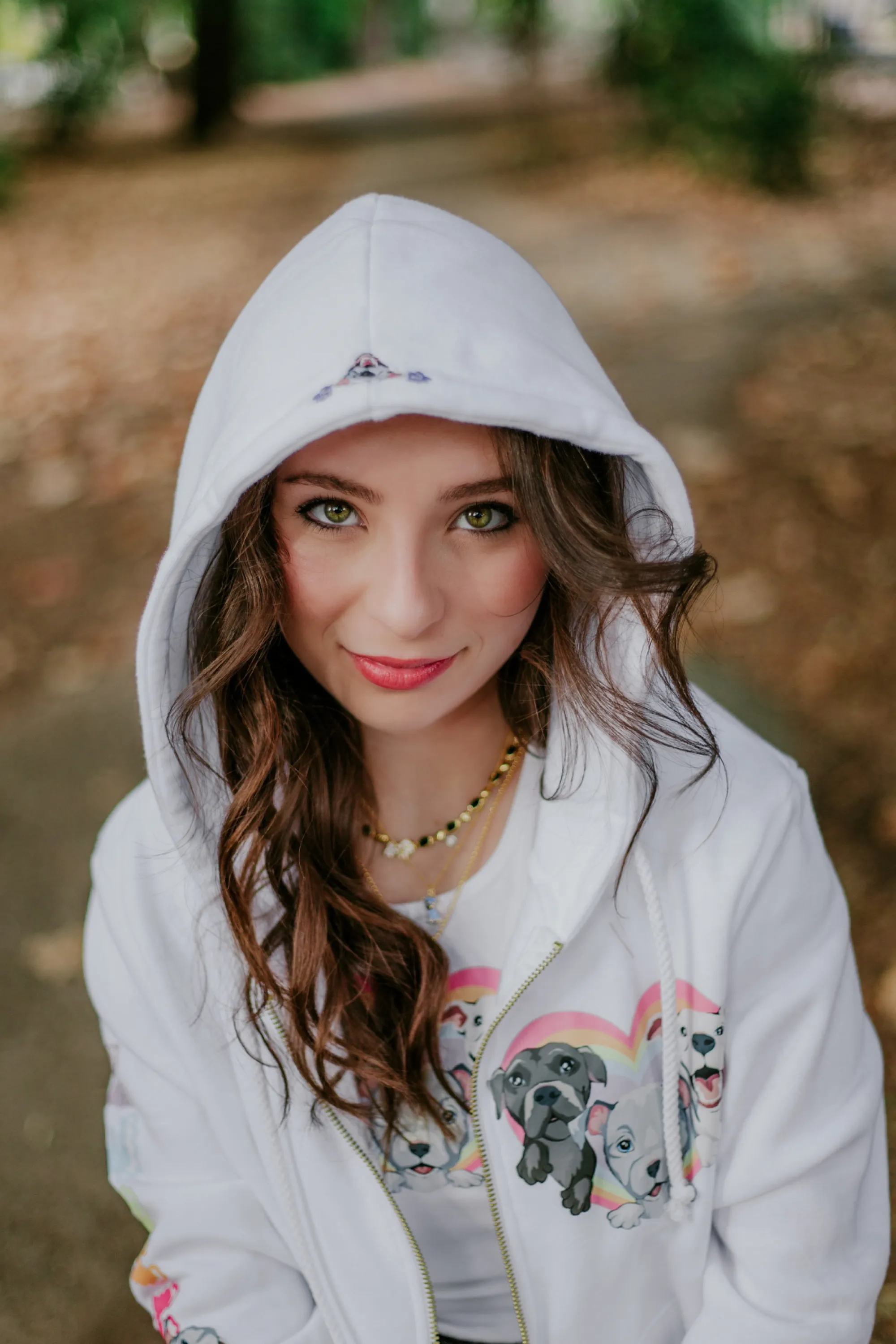 Cloud Haven Big Heart Signature Hoodie White