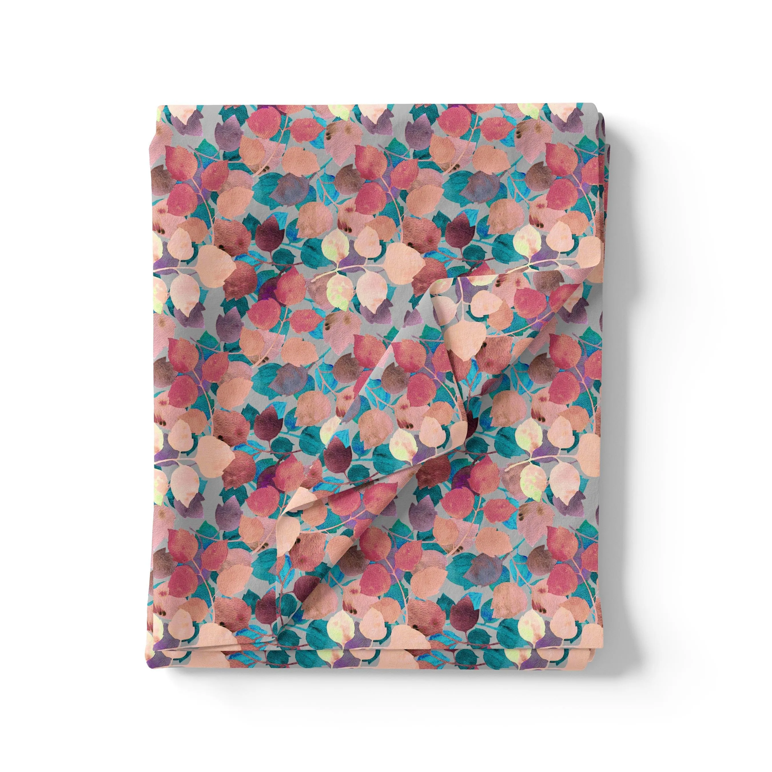 Colourful Box Elder Leaves Digital Printed Fabric - Weightless