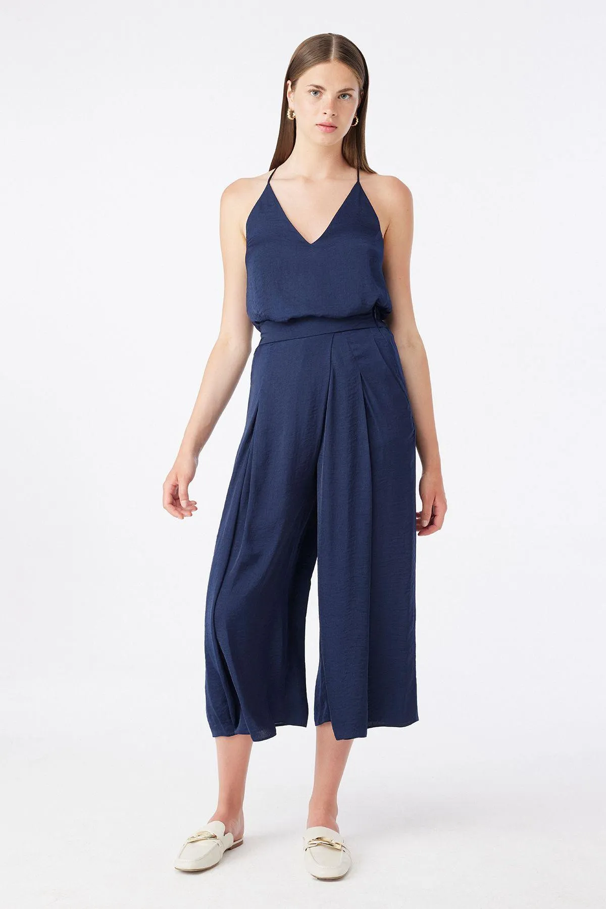 Comfortable Form Short Leg Navy Blue Trousers