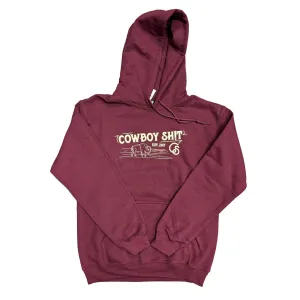 Cowboy Sh!t Maroon Buffalo Hoodie