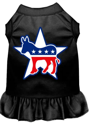 Democrat Screen Print Dress Black Xs
