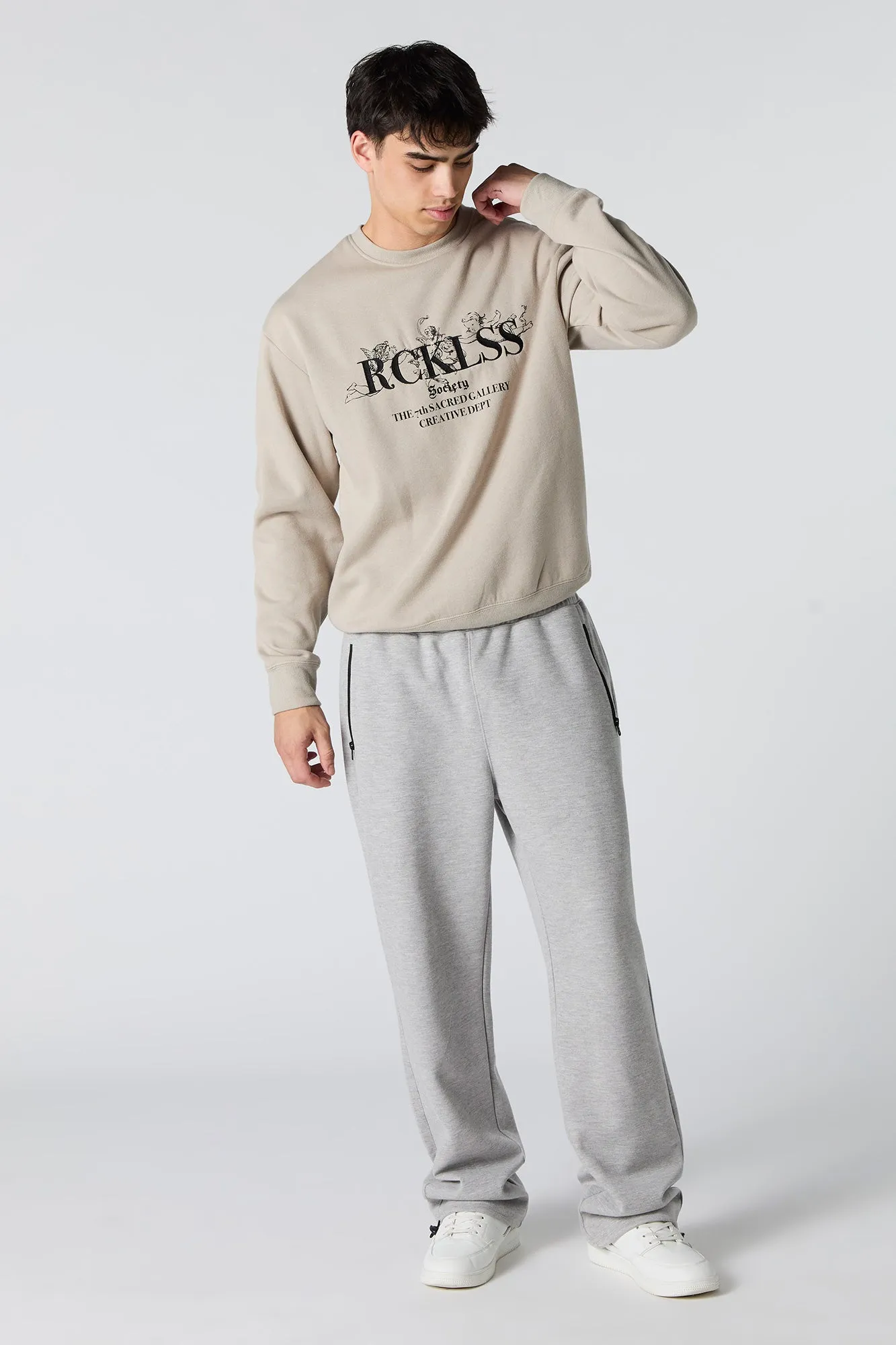 Embroidered Fleece Sweatshirt