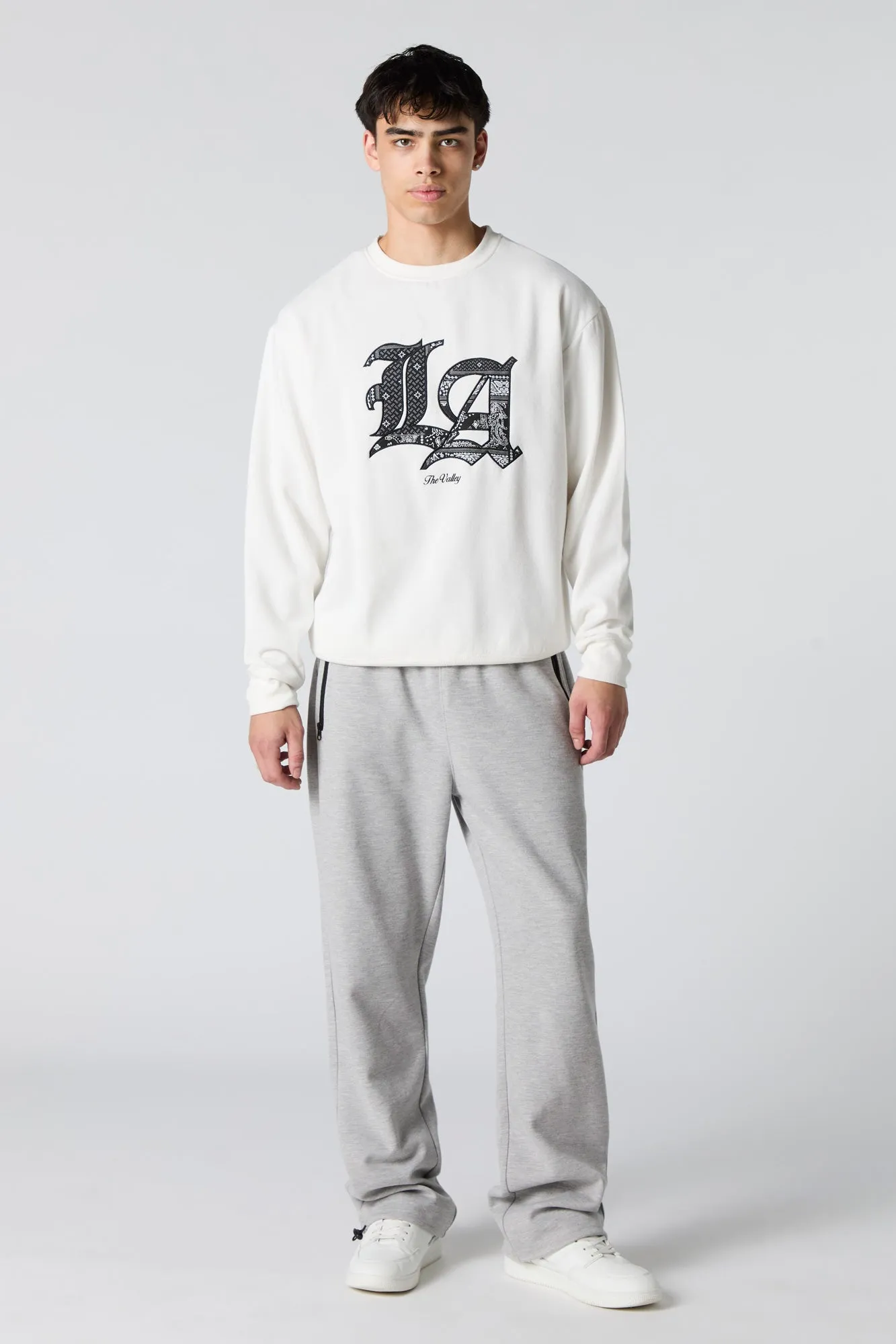 Embroidered Fleece Sweatshirt