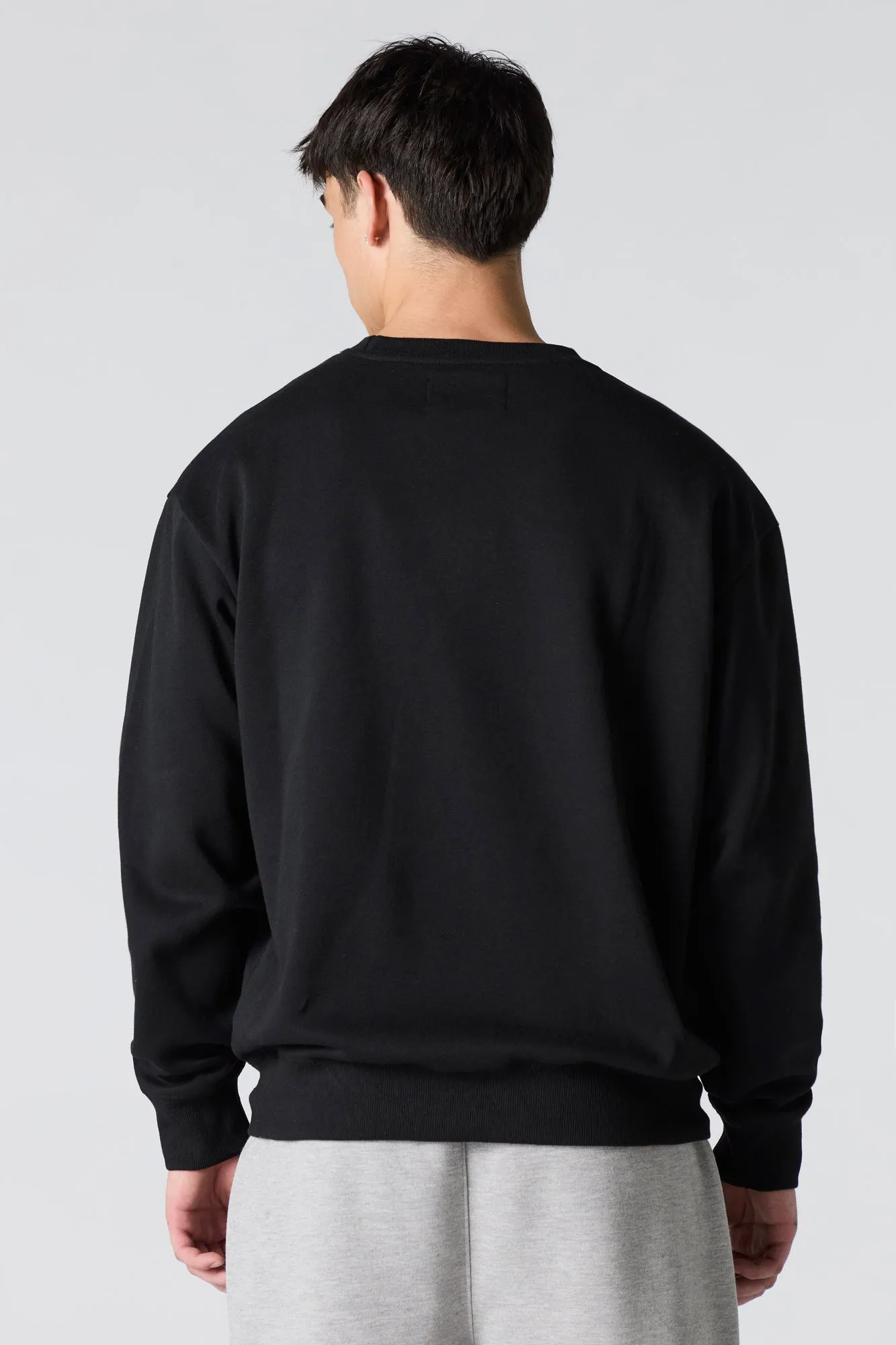 Embroidered Fleece Sweatshirt