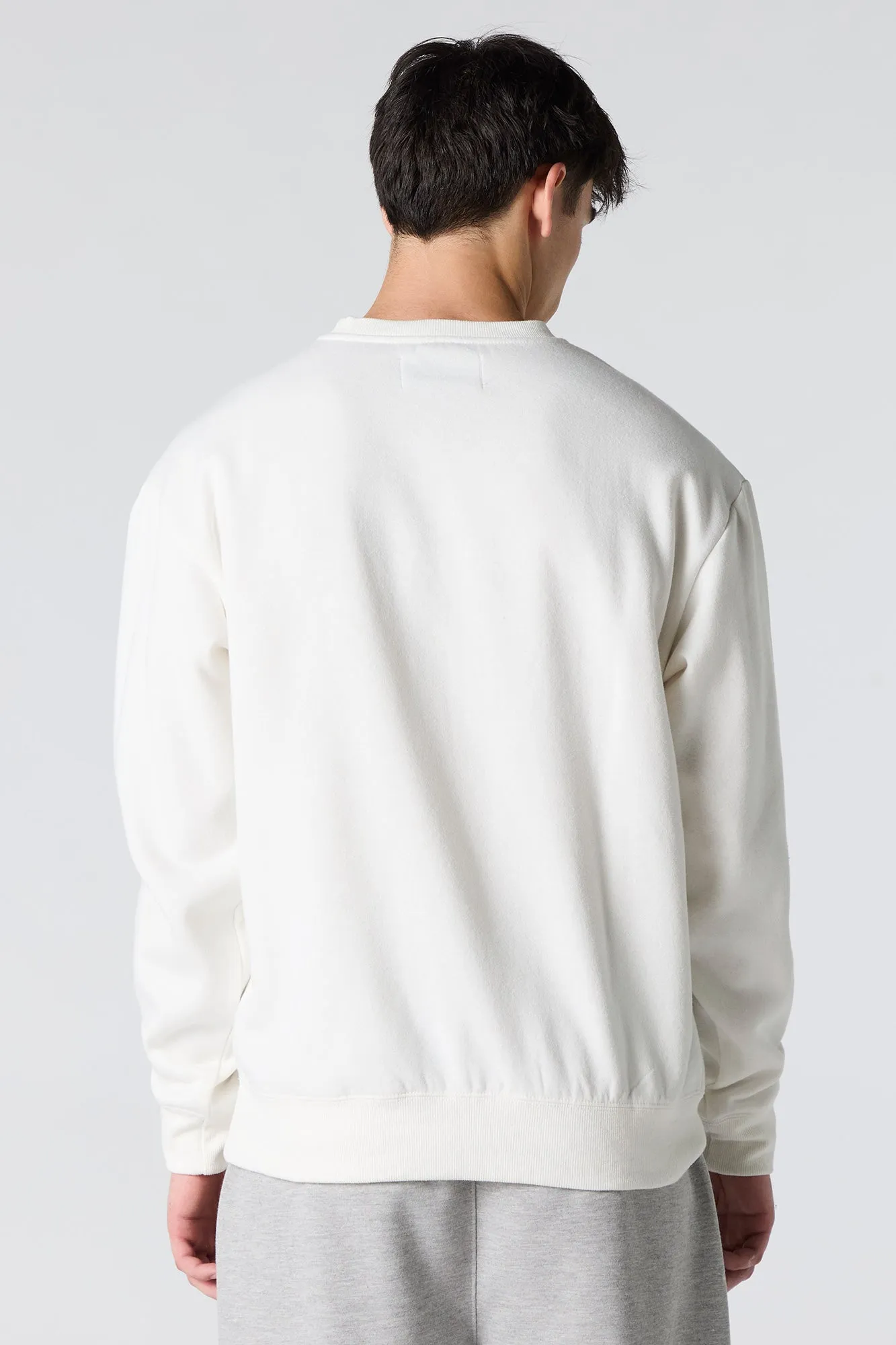 Embroidered Fleece Sweatshirt