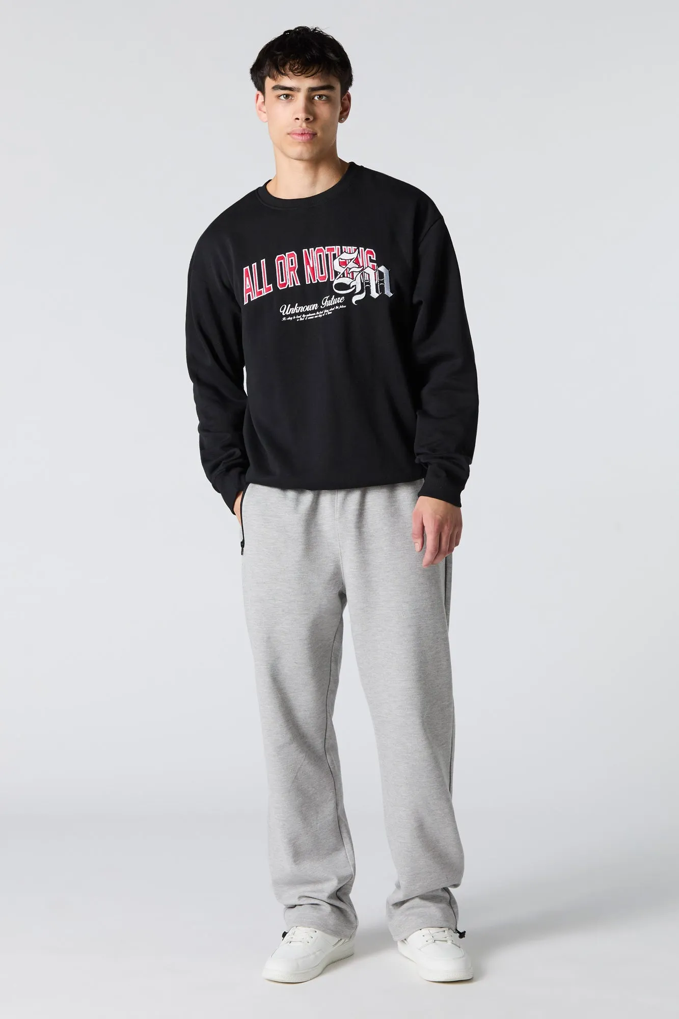 Embroidered Fleece Sweatshirt