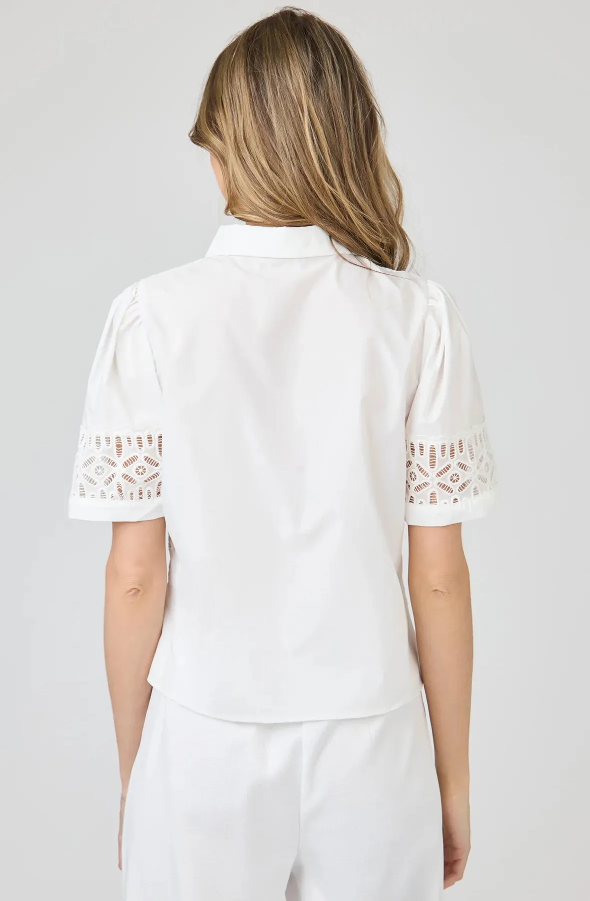 Embroidered Short Sleeve Button Down Shirt