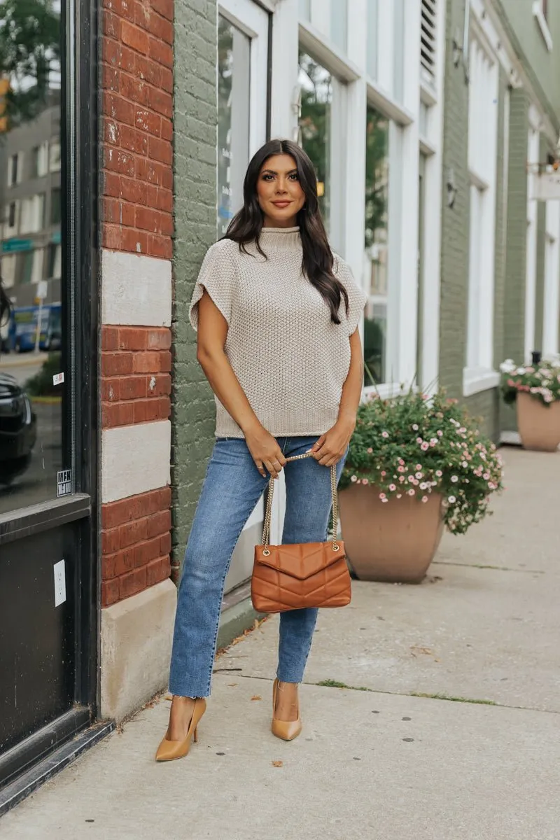 Everyday Classic Mock Neck Sweater - Cream - FINAL SALE