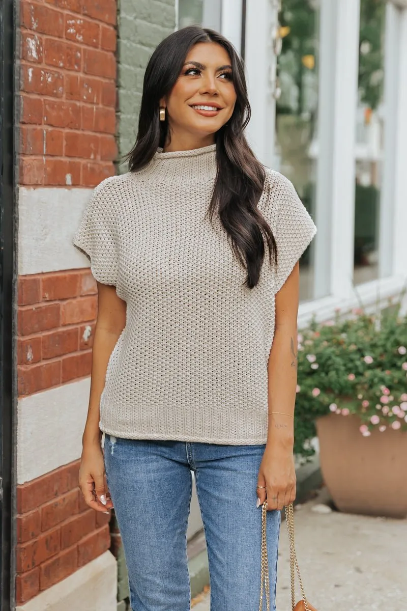 Everyday Classic Mock Neck Sweater - Cream - FINAL SALE