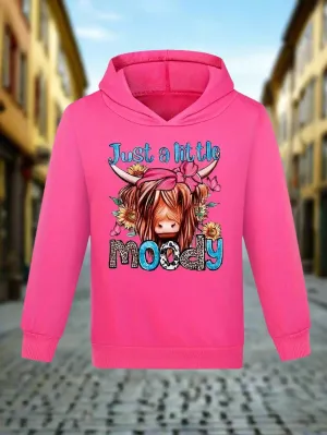 Fashion Cartoon Hooded Sweatshirt for Toddler Girls