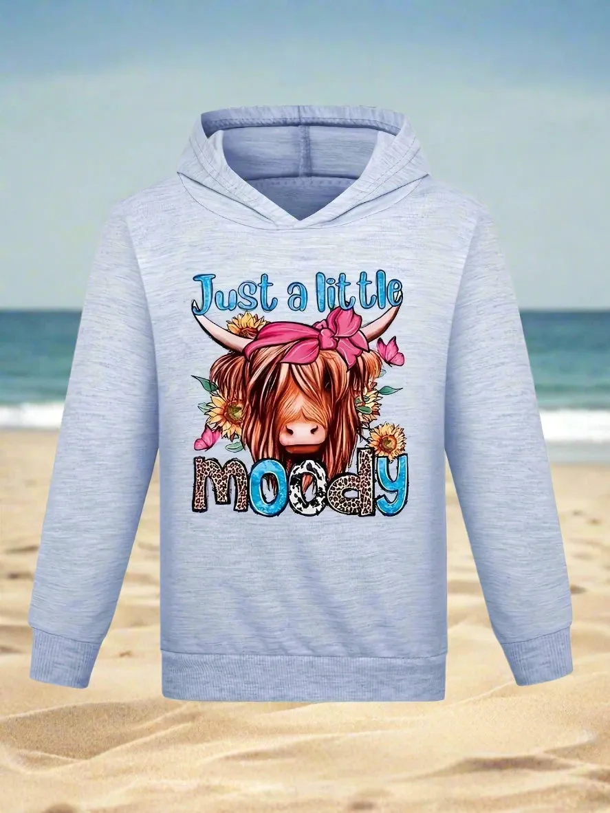 Fashion Cartoon Hooded Sweatshirt for Toddler Girls