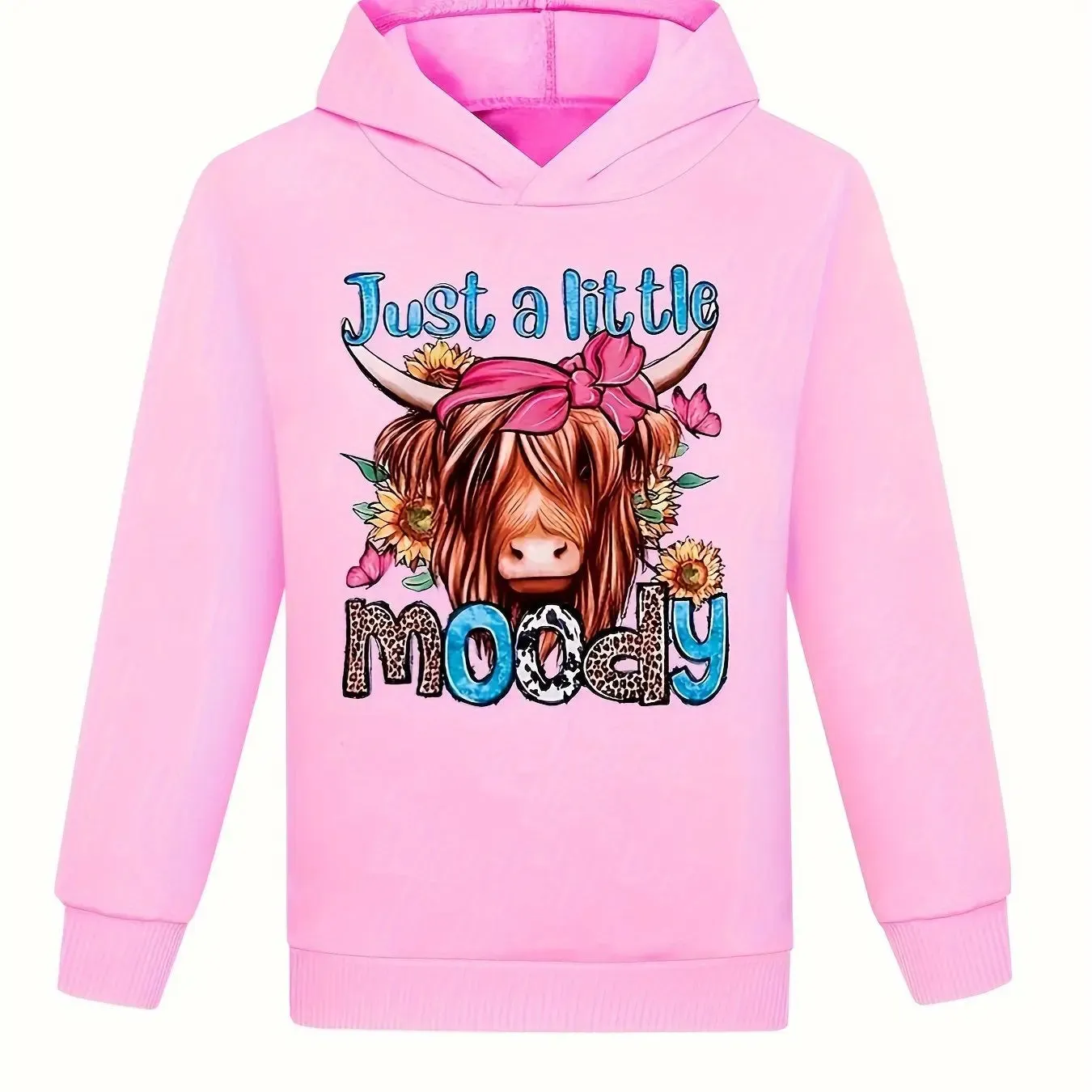 Fashion Cartoon Hooded Sweatshirt for Toddler Girls