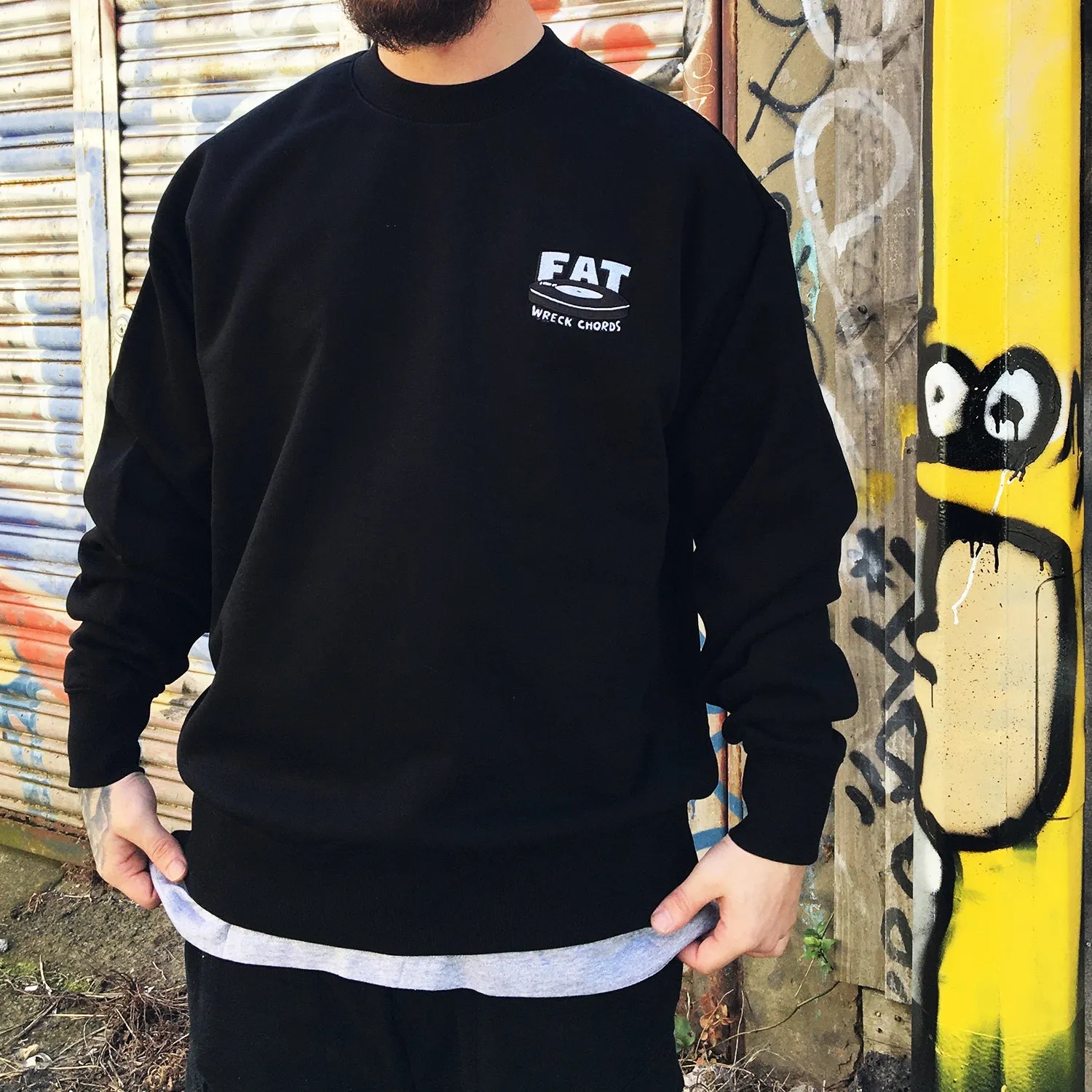 Fat Wreck Chords Embroidered Crewneck (Black)