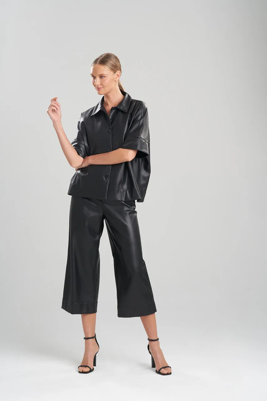 Faux Lambskin Crop Jacket