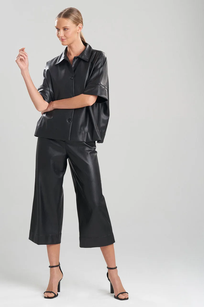 Faux Lambskin Crop Jacket