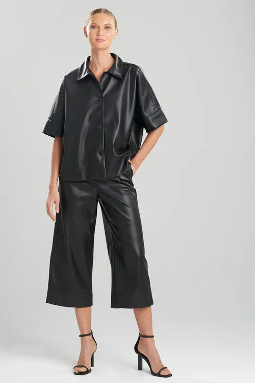 Faux Lambskin Crop Jacket