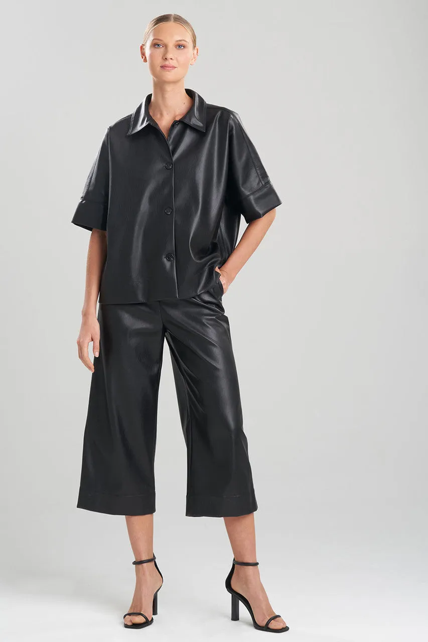Faux Lambskin Crop Jacket